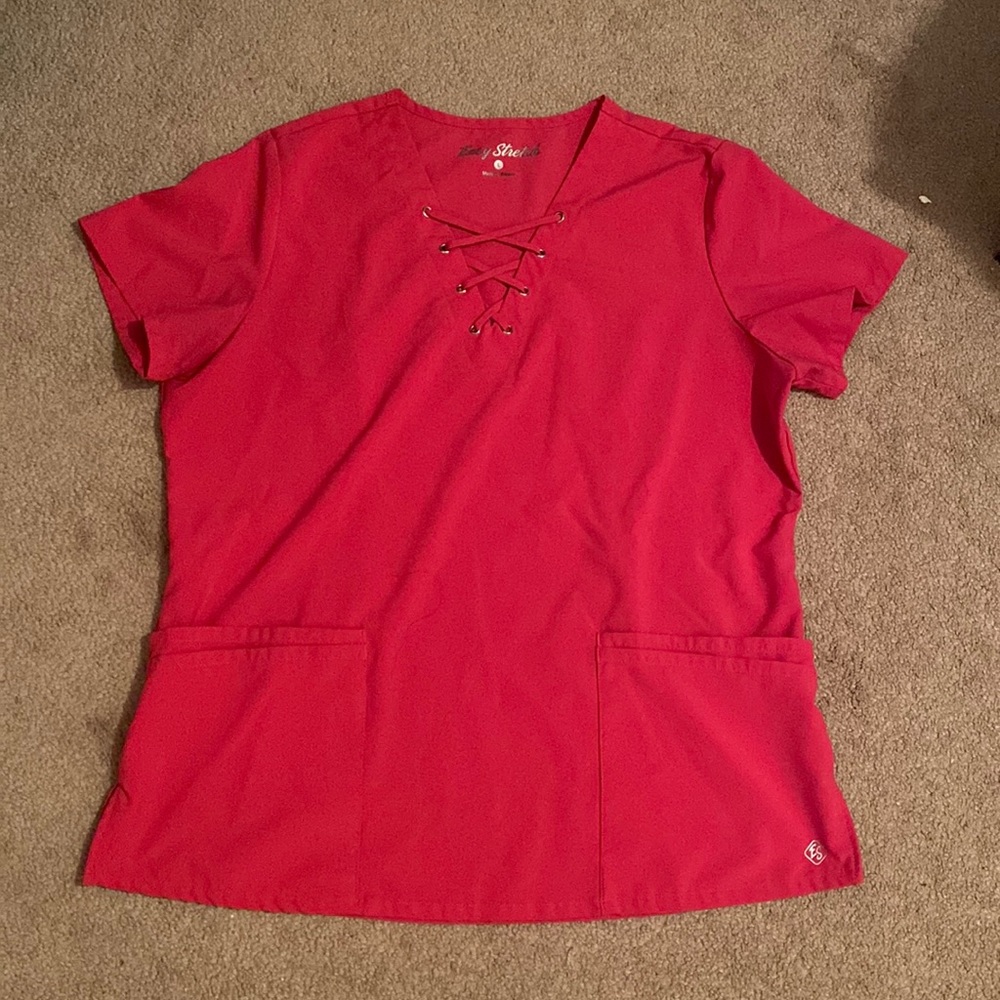 Scrub top and bottom set.